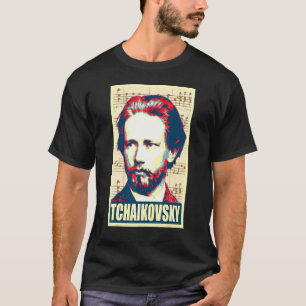 Camiseta Notas Musicais de Tchaikovsky Pop Art