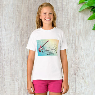 Camiseta Notas Musicais de Violão Elétrico