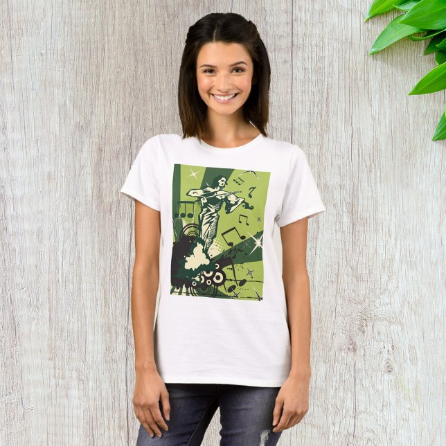 Camiseta Notas Musicais do Violin Player (Criador carregado)