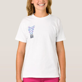 Camiseta Notas Musicais Girando de Crianças de Rádio