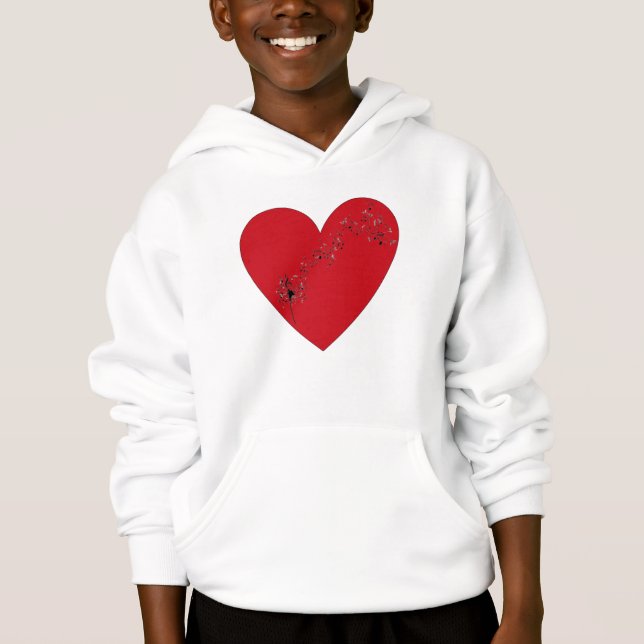 Camiseta Notas musicais no coração (Frente)