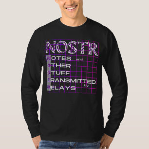 Camiseta Notas NOSTR e outras coisas transmitidas por retra
