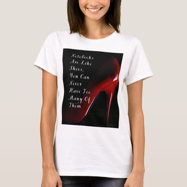 Camiseta Notebooks Red Heels são como calçados (Frente)
