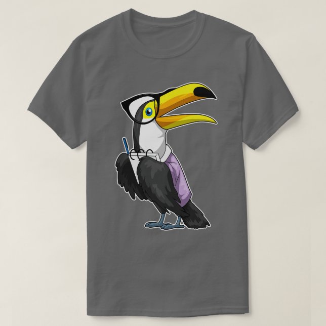 Camiseta Notepad do Secretário Toucan (Frente do Design)