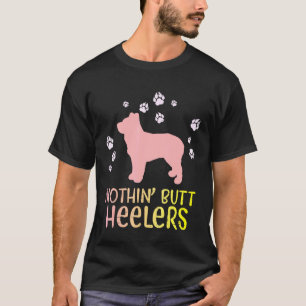 Camiseta Nothin Butt Healer Vermelho Azul Cão de Gado Austr