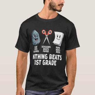 Camiseta Nothing Beats 1st Grade Funny Back to School Kids 