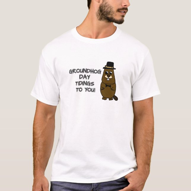 Camiseta Notícias do Dia da Marmota para você! (Frente)