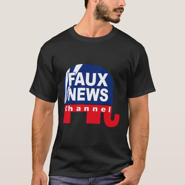 Camiseta Notícias falsas - notícias falsas anti-trump (Frente)
