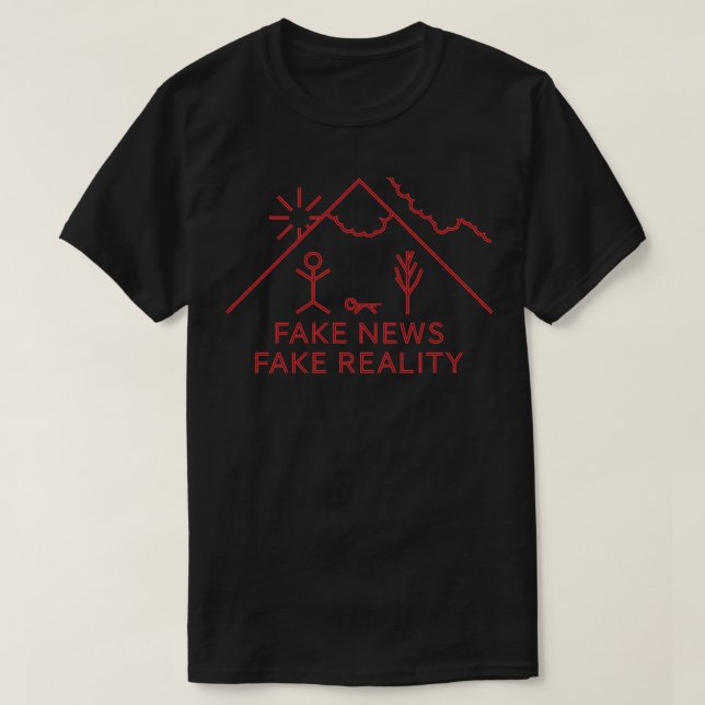Camiseta Notícias falsas Realidade falsa (Frente do Design)