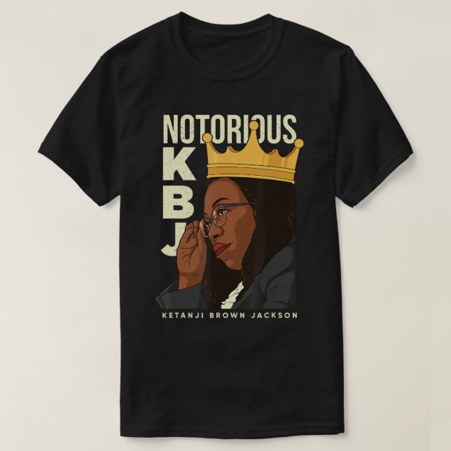 Camiseta Notoriamente KBJ Costume Ketanji Brown Jackson Lib (Frente do Design)