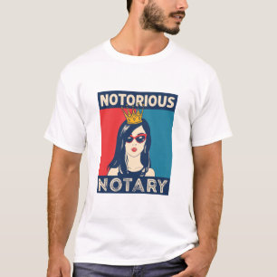 Camiseta Notoriamente notário de Engraçado Público Parod
