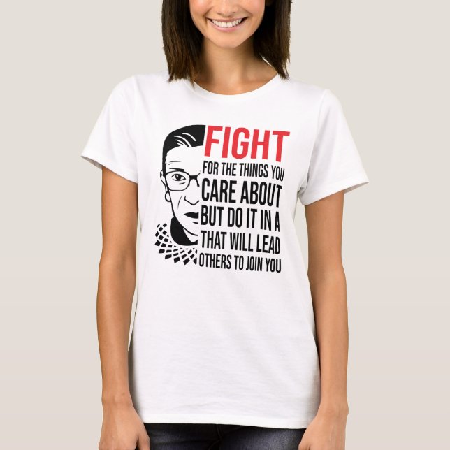Camiseta Notoriosa RBG, Marcha das Mulheres de Ruth Bader G (Frente)