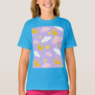 Camiseta Noturna Céu Estrelado & Nuvens e Estrelas