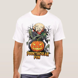 Camiseta Noturna de Halloween Divertida e Assustad