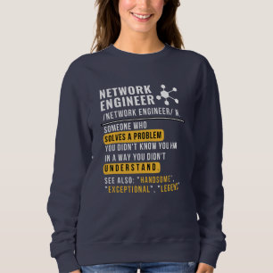 Camiseta Noun Engenheiro de rede Engraçada com tecnologia