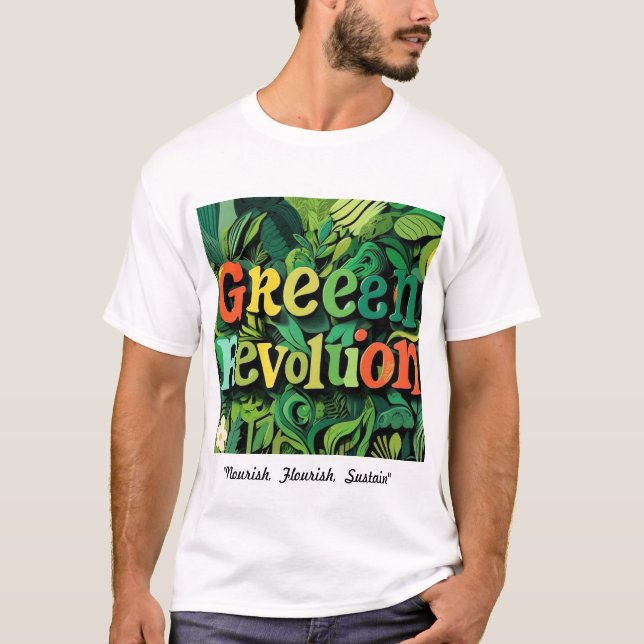 Camiseta "Nourish, Flourish, Sustain" (Frente)