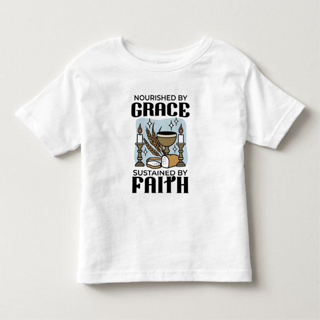 Camiseta Nourished by Grace, Sustained by Faith Design (Frente)