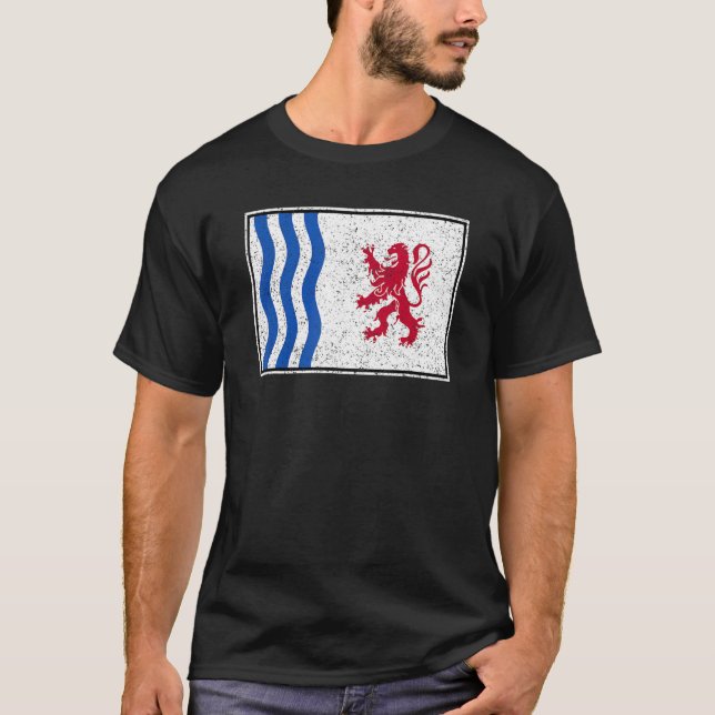 CAMISETA NOUVELLE-AQUITAINE FLAG SUDESTE FRANÇA (Frente)