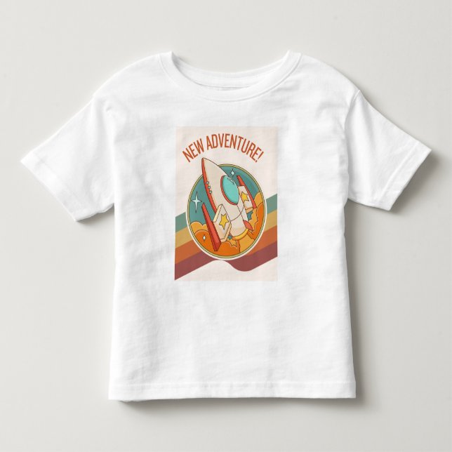 Camiseta nova aventura em foguetes (Frente)
