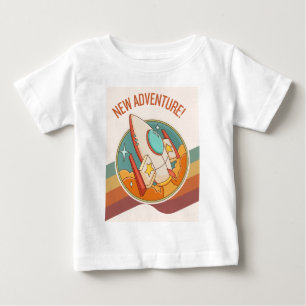 Camiseta nova aventura em foguetes