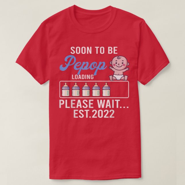 Camiseta Nova Avô, Anúncio De Gravidez Em Breve (Frente do Design)