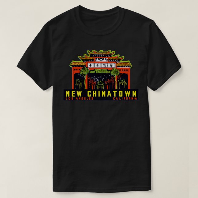 Camiseta Nova Chinatown Los Angeles Califórnia, 1940 (Frente do Design)