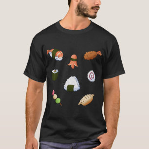 Camiseta Nova Coleção de Sushi Fofa