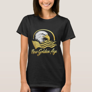 Camiseta Nova Era Dourada Da América Usa Inauguração Bandei