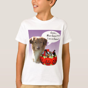 Camiseta Nova Escócia Duck Tolling Retriever Halloween Cand