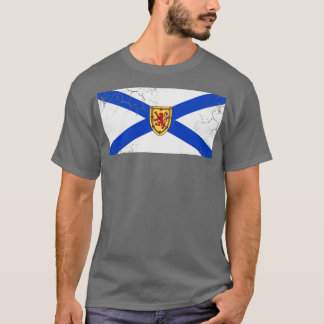 Camiseta Nova Escócia Flag Canada Vintage Fade