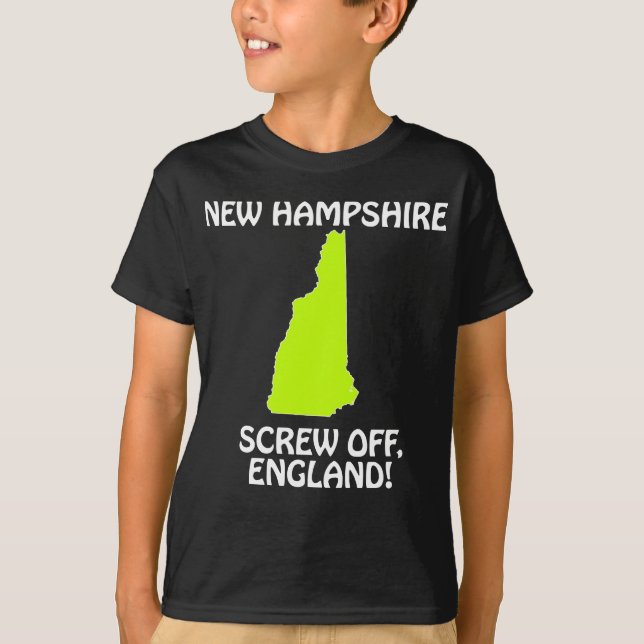Camiseta Nova Hampshire - Desligue a Inglaterra! (Frente)