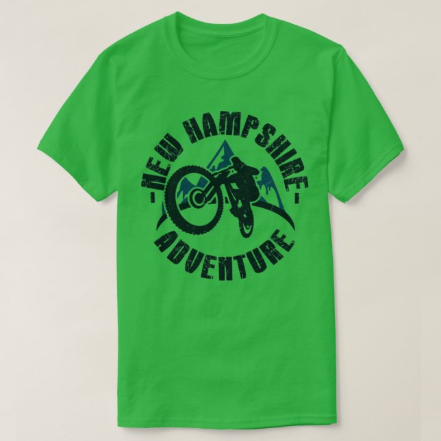 Camiseta Nova Hampshire Mountain Biking (Frente do Design)