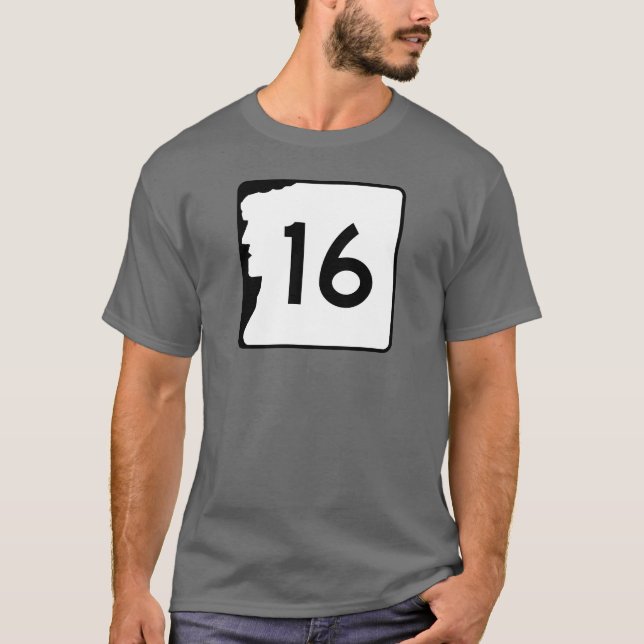 Camiseta Nova Hampshire Route 16 (Frente)