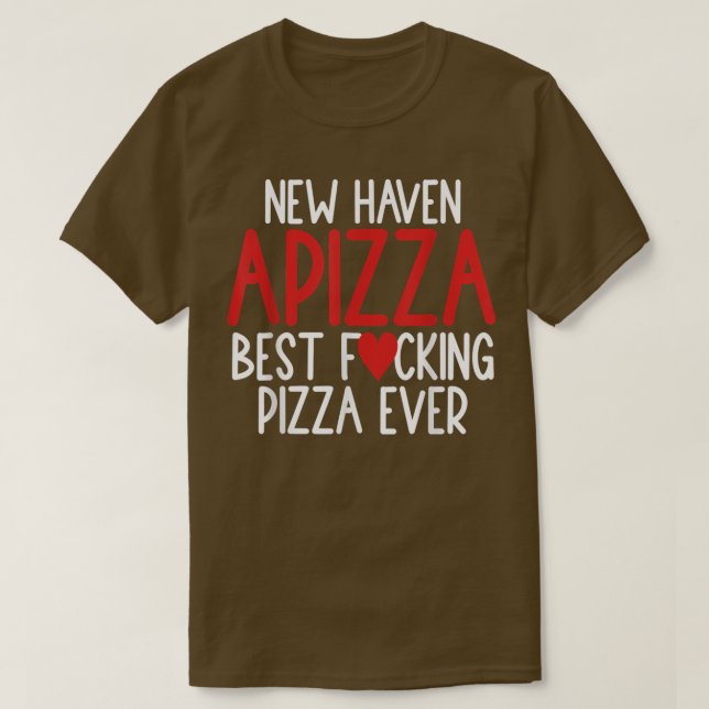 Camiseta Nova Haven Style Apizza Best Pizza Lover Connectic (Frente do Design)