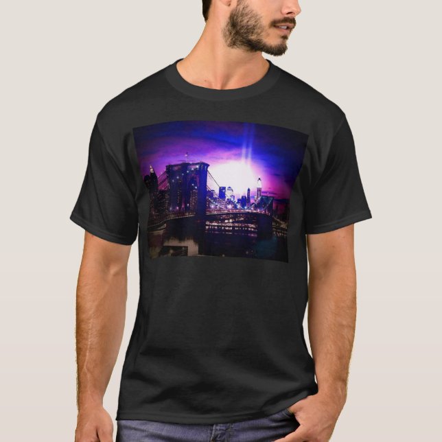 Camiseta Nova Iorque à noite (Frente)