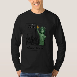 Camiseta Nova Iorque Baby Estátua da Liberdade Skyline Sket