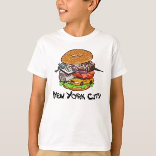 Camiseta Nova Iorque Bagel com tudo NYC