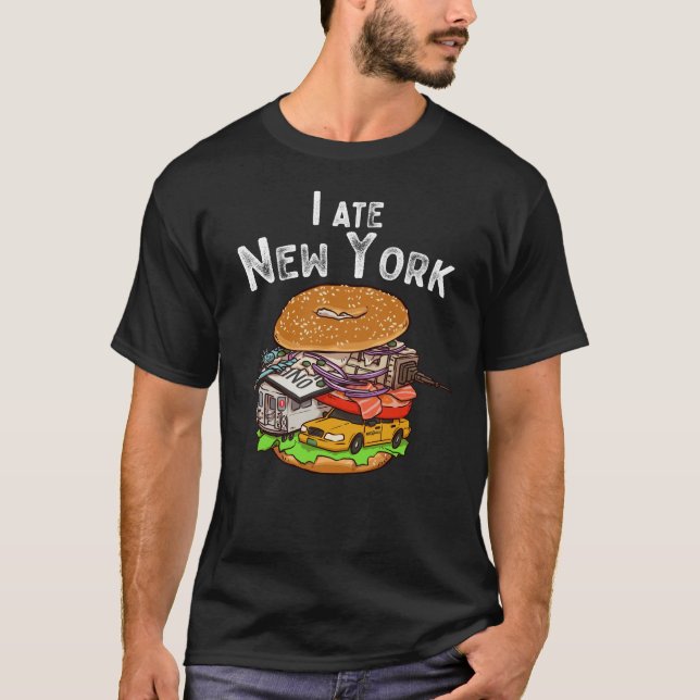 Camiseta Nova Iorque Bagel com tudo NYC (Frente)