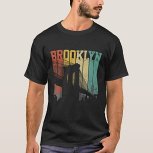 Camiseta Nova Iorque Brooklyn Bridge Vintage Retro Skylin