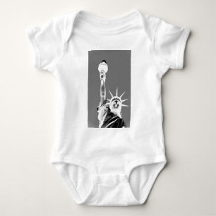Camiseta Nova Iorque de Lei Branca e Preta da Liberdade