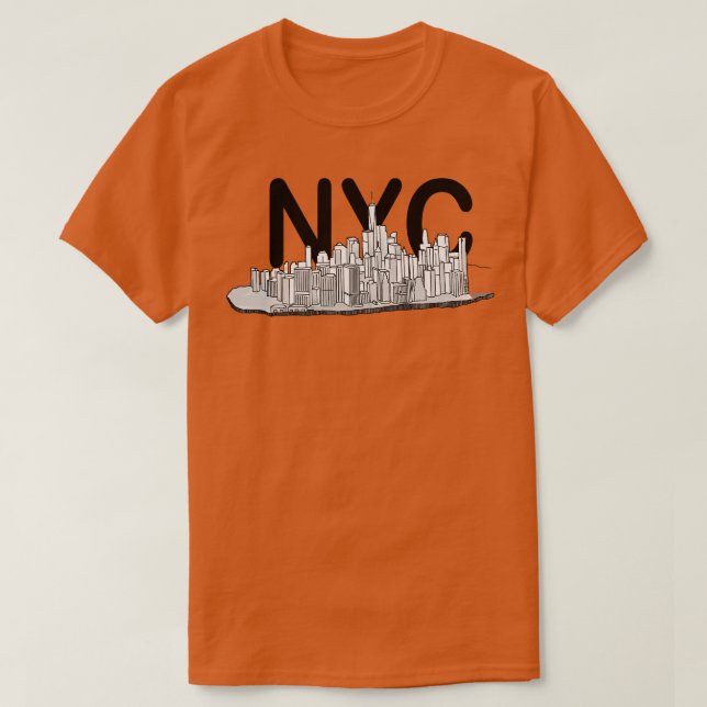 Camiseta Nova Iorque de Manhattan (Frente do Design)