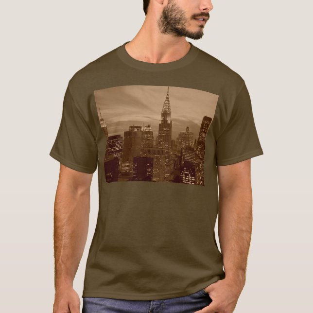 Camiseta Nova Iorque de Tom Sépia (Frente)