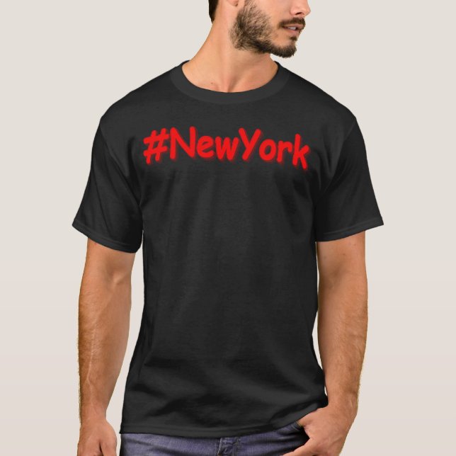 Camiseta "#Nova Iorque " Design bonito. Comprar Agora (Frente)