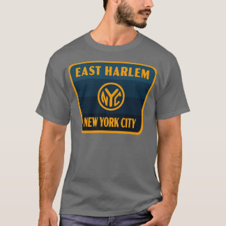 Camiseta Nova Iorque do Harlem Oriental - Crachá de ferrame
