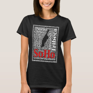Camiseta Nova Iorque dos bairros de Manhattan