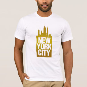 Camiseta Nova Iorque Dourado