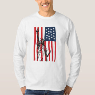 Camiseta Nova Iorque, Estátua da Liberdade dos EUA, Bandeir
