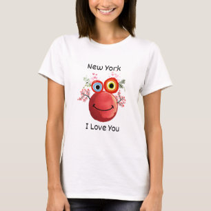 Camiseta Nova Iorque, eu te amo, eu amo Nova York