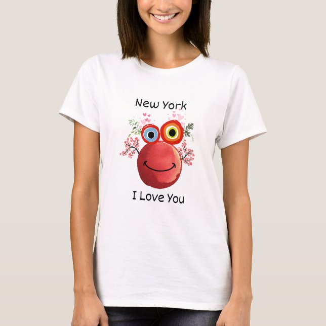 Camiseta Nova Iorque, eu te amo, eu amo Nova York (Frente)