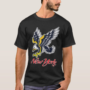 Camiseta Nova Iorque Grande Tatuagem Da Apple Eagle Retro